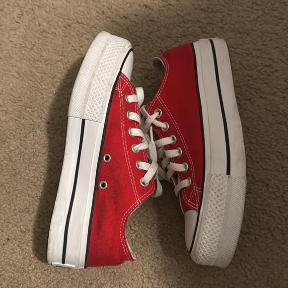 Converse Red Canvas Sneakers - Picture 4 of 6